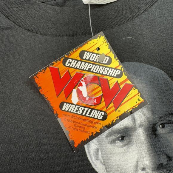 Vintage WCW Goldberg Shirt Mens Large Black Wrestling‎ T-Shirt Tee 90s WWF WWE - Picture 4 of 14